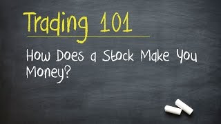 Trading 101 How Does a Stock Make You Money [upl. by Teresita246]