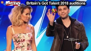 Maddox Dixon FANTASTIC Magic with Rubix Cube Auditions Britains Got Talent 2018 BGT S12E05 [upl. by Delisle]