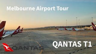 Melbourne Airport Tour QANTAS T1 [upl. by Glanti221]