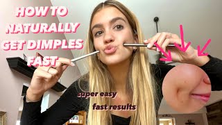 HOW TO NATURALLY GET DIMPLES FAST  2023 [upl. by Iv421]