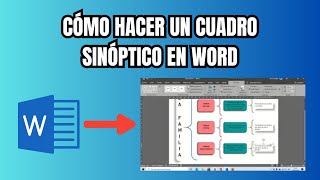 Cómo hacer un cuadro sinóptico en Word [upl. by Nrev]