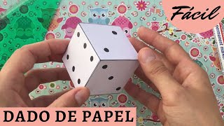 🎲 Cómo hacer un DADO de PAPEL FÁCIL 🎲  Manualidades  Origami [upl. by Kopple]