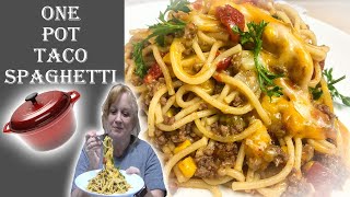 TACO SPAGHETTI ONE POT RECIPE  Cook with me a Delicious Dinner [upl. by Ahseinat]