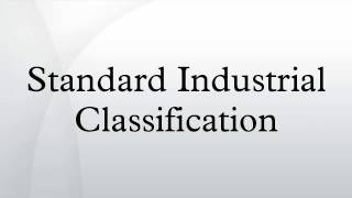 Standard Industrial Classification [upl. by Bartko]