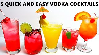 5 Easy Vodka Cocktails [upl. by Avilys]