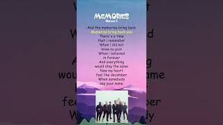 Maroon 5  Memories Lyrics shorts [upl. by Taryne822]