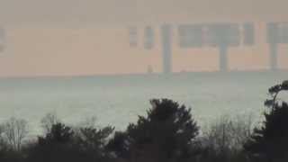 Superior Mirage of Chicago Skyline from St Joseph Michigan 60 Miles Away [upl. by Marinna897]