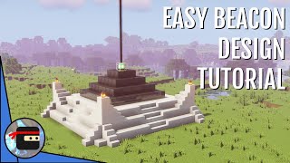 Easy Beacon Design Tutorial  Minecraft Building Tutorial [upl. by Ellehciram]