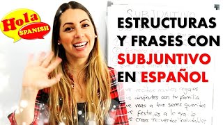 Spanish Subjunctive 3 Structures amp Phrases You Need To Know  HOLA SPANISH  BRENDA ROMANIELLO [upl. by Lednor527]