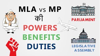 MLA vs MP Powers  Benefits  Duties  Qualification  Hindi [upl. by Proulx]