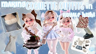 MAKING COQUETTE OUTFITS IN ROYALE HIGH  callmehjules [upl. by Tatianas]