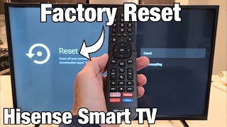 Hisense Smart TV How to Factory Reset Back to Factory Default Settings [upl. by Ykceb]