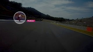 Pedrosas spectacular Motegi practice stoppie [upl. by Leeban]