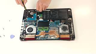 ASUS TUF Gaming FX505  disassembly and upgrade options [upl. by Terra]