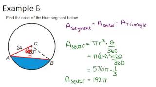 Area of Sectors and Segments Examples Geometry Concepts [upl. by Alleinnad]