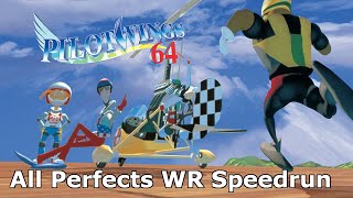 Pilotwings 64  100 All Perfects Speedrun WR  102536 [upl. by Andersen988]