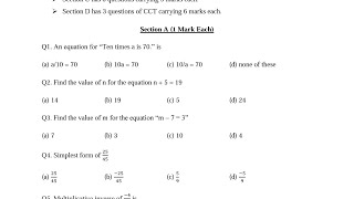 Class7 Maths 2023 SEE  Annual Exam Question Paper For KENDRIYA VIDYALAYA KVS Students [upl. by Quiteris]